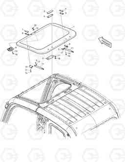 6110 SUN ROOF COVER DX480LC, Doosan