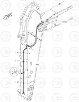 6240 ARM PIPING - QUICK FIT DX480LC, Doosan