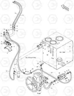 6670 MAIN PIPING-ROTATING DX480LC, Doosan