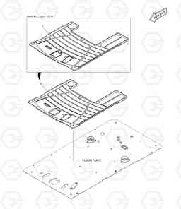 6880 FLOOR MAT-ROTATING DX480LC, Doosan