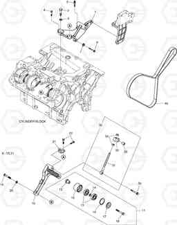 022 ALTERNATOR MOUNTING DX420LC, Doosan