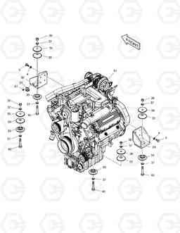 1120 ENGINE MOUNTING DX420LC, Doosan