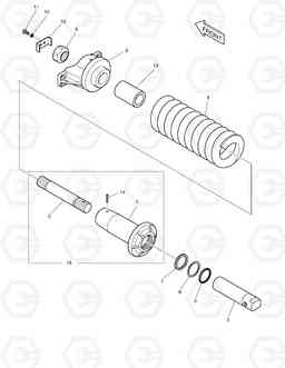 2130 TRACK SPRING DX420LC, Doosan