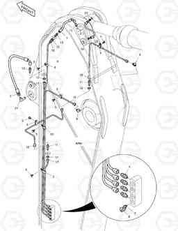 3160 LUBRICATION PIPING - ARM 3.25m DX420LC, Doosan