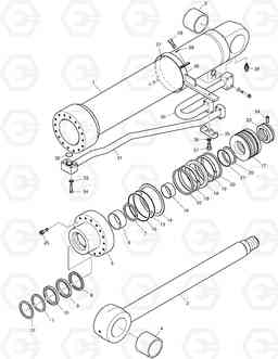 4310 BOOM CYLINDER(R.H)-LOCK VALVE DX420LC, Doosan