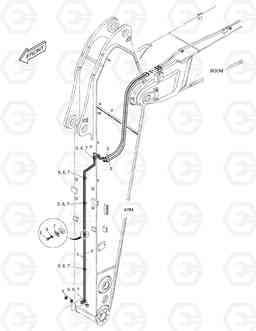 6240 ARM PIPING - QUICK FIT(ARM 3.25m) DX420LC, Doosan