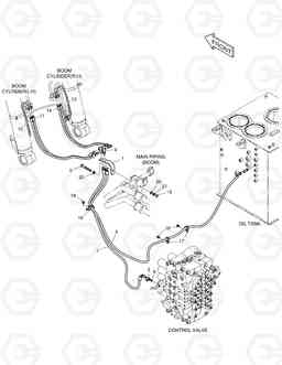 6450 PILOT PIPING-BOOM LOCK VALVE DX420LC, Doosan