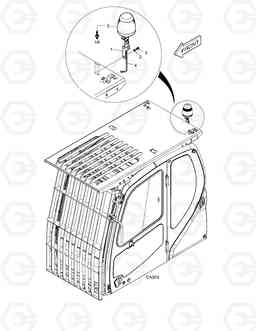 6680 ROTATING BEACON-WITH FOGS DX420LC, Doosan