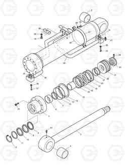 4250 BOOM CYLINDER-L.H DX340LC, Doosan