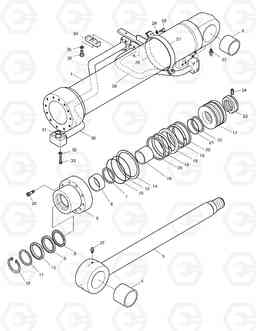 4300 BOOM CYLINDER(L.H)-LOCK VALVE DX340LC, Doosan