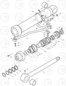 4310 BOOM CYLINDER(R.H)-LOCK VALVE DX340LC, Doosan