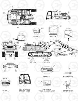 5130 NAME PLATE - EXPORT DX340LC, Doosan