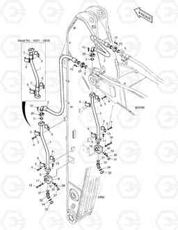 6200 ARM PIPING - ONE & TWO WAY(ARM 3.2m) DX340LC, Doosan