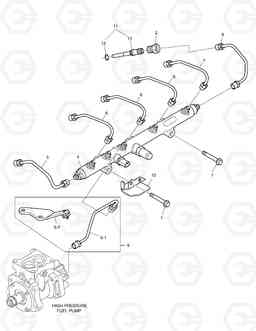 026 FUEL INJECTION PIPE DL400, Doosan