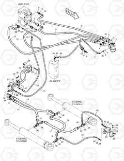 1170 STEERING PIPING DL400, Doosan