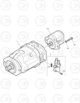 3410 STEER & PILOT PUMP DL400, Doosan