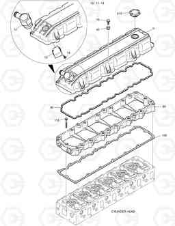 008 CYLINDER HEAD COVER DL300, Doosan