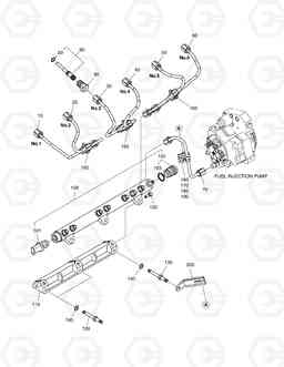 020 FUEL INJECTION PIPE DL300, Doosan