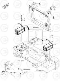 1450 ELECTRIC PARTS - BATTERY & REAR LAMP DL500, Doosan