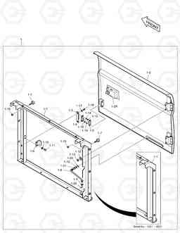 1630 SIDE DOOR - R.H DX300LL, Doosan