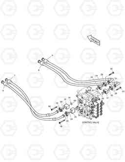 1280 MAIN PIPING(3) - ARM, BUCKET DX225LC, Doosan