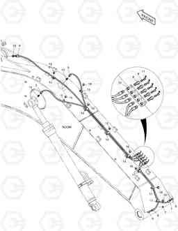 3140 LUBRICATION PIPING - BOOM DX225LC, Doosan