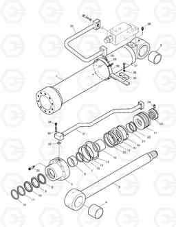 4310 BOOM CYLINDER - L.H (LOCK VALVE) DX225LC, Doosan