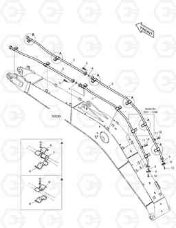 6180 BOOM PIPING - BOOM 5.7m(ONE & TWO WAY) DX225LC, Doosan