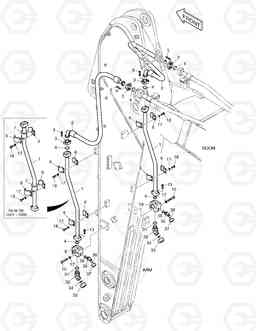 6190 ARM PIPING - ARM 2.9m(ONE & TWO WAY) DX225LC, Doosan