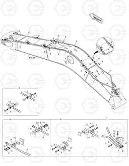 6490 BOOM PIPING - ROTATING(BOOM 5.7m) DX225LC, Doosan