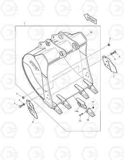 6540 BUCKET ASS'Y - 1.1m³(54