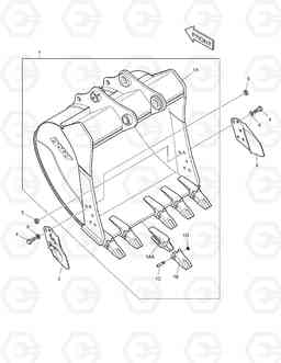 6550 BUCKET ASS'Y - 1.17m³(57