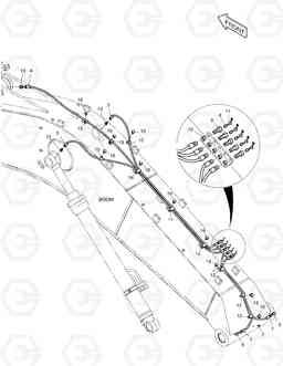 6850 LUBRICATION PIPING - BOOM 5.2m DX225LC, Doosan