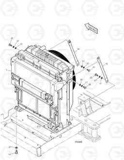 1130 RADIATOR MOUNTING TXC300LC-2, Doosan