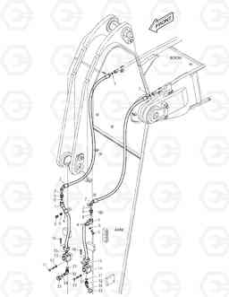 6590 ARM PIPING-ROTATION(ARM-3.1m) TXC300LC-2, Doosan