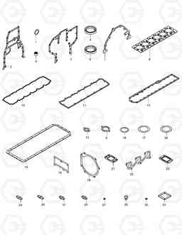 040 OVERHAUL GASKET KIT - ALL DX255LC(ERP), Doosan