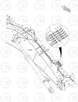 3140 LUBRICATION PIPING - BOOM DX255LC(ERP), Doosan