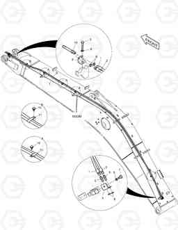 6230 BOOM PIPING - BOOM 5.9m(QUICK CLAMP) DX255LC(ERP), Doosan