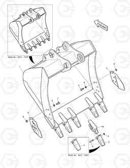 6550 BUCKET ASS'Y - 1.1m³ DX255LC(ERP), Doosan