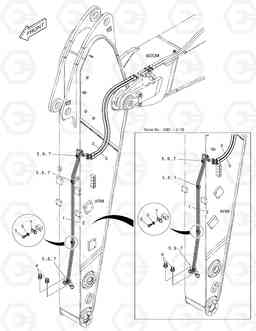 6740 ARM PIPING - ARM 2.5m(QUICK CLAMP) DX255LC(ERP), Doosan