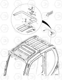 6980 ROTATING BEACON MOUNTING DX255LC(ERP), Doosan