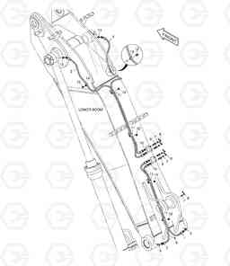 7140 LUBRICATION PIPING - LOWER BOOM DX255LC(ERP), Doosan