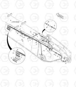 7150 LUBRICATION PIPING - UPPER BOOM DX255LC(ERP), Doosan