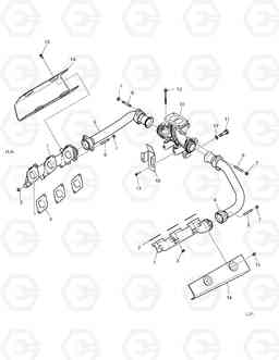 014 EXHAUST MANIFOLD DX520LC, Doosan