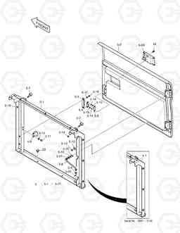 1650 SIDE DOOR - R.H. DX520LC, Doosan