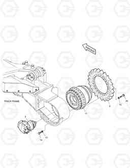 2120 TRAVEL DEVICE DX520LC, Doosan