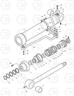 4280 BOOM CYLINDER - R.H. DX520LC, Doosan