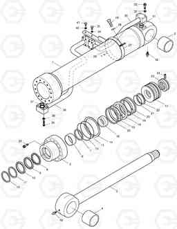 4290 BOOM CYLINDER - L.H. DX520LC, Doosan