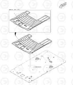 6600 FLOOR MAT-TWO WAY DX520LC, Doosan