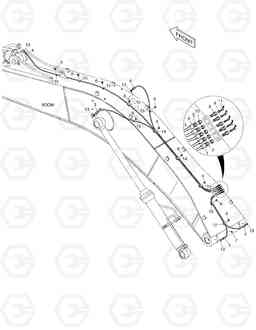 6720 LUBRICATION PIPING - BOOM 9m DX520LC, Doosan